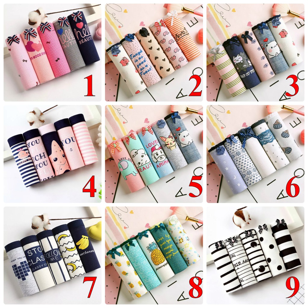 SET 5 QUẦN LÓT COTTON SIÊU THOÁNG - QUẦN CHÍP HỘP | BigBuy360 - bigbuy360.vn