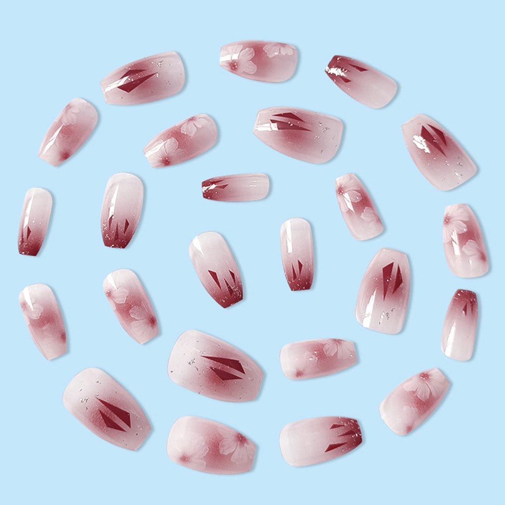 1223 bộ móng tay giả set móng giả trong suốt móng tay giả đính nơ móng tay giả dài vuông set 24 móng tay giả  móng giả thiết kế    dán móng tay giả móng tay giả dài vuông