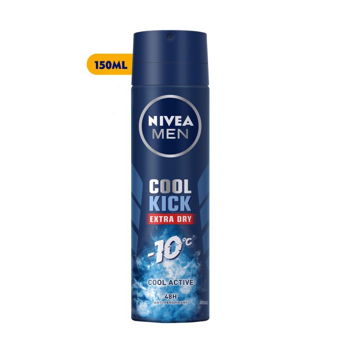 Combo 2 Xịt Ngăn Mùi NIVEA MEN Cool Kick Mát Lạnh - Thơm sảng khoái