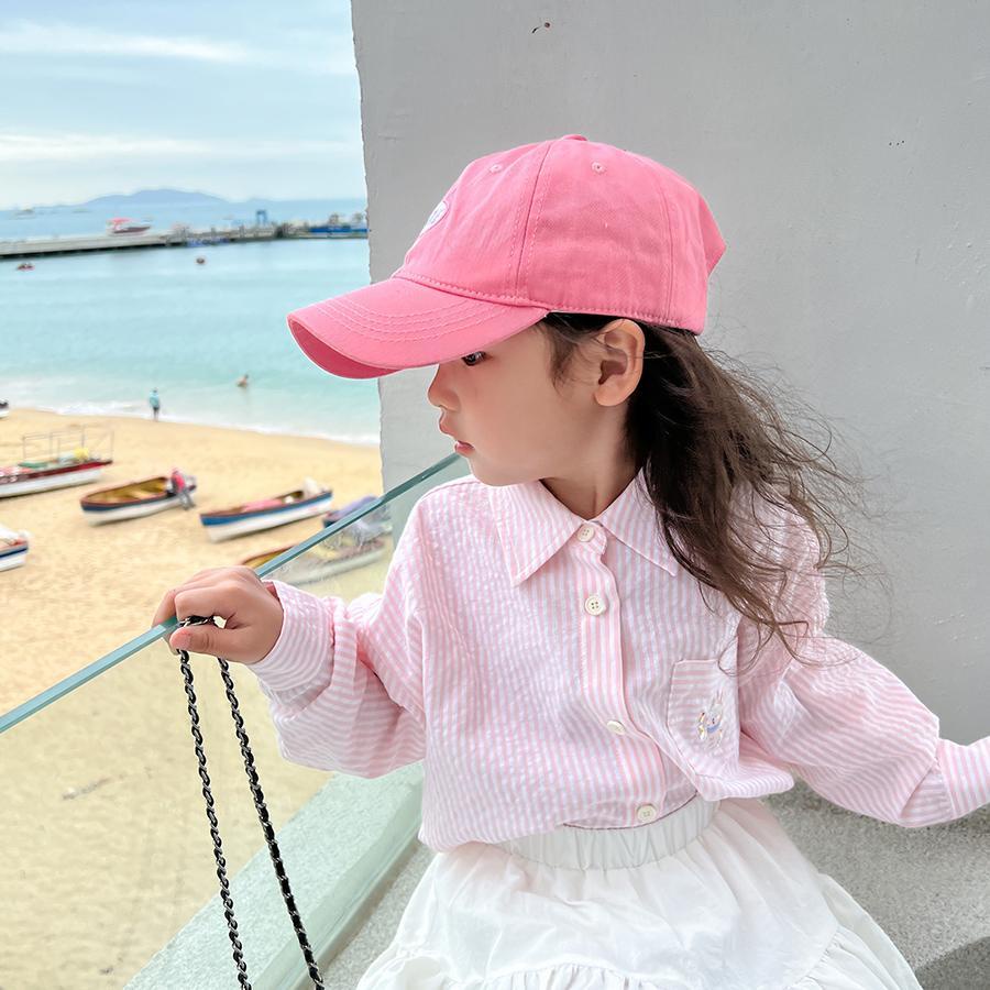 Áo Sơ Mi Cotton Trơn Tay Dài Thoáng Khí Phong Cách Hàn Quốc Nhật Bản Mới Cho Bé Gái