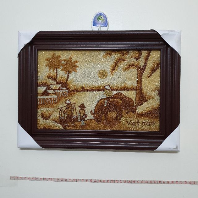 Tranh Gạo Lưu Niệm Việt Nam (25cmx35cm)