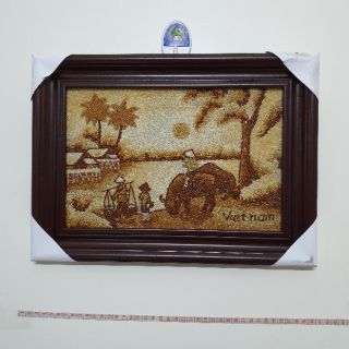 Tranh Gạo Lưu Niệm Việt Nam (25cmx35cm)