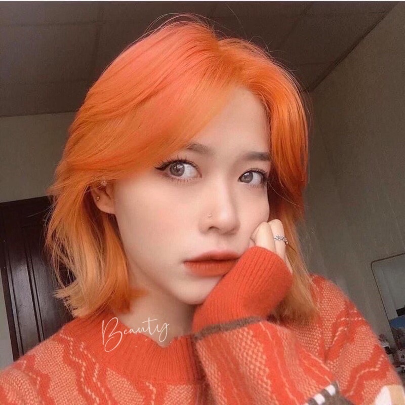 Thuốc nhuộm tóc màu Cam Đào  - Lên Từ Nền Nâu Sáng Level 6-7