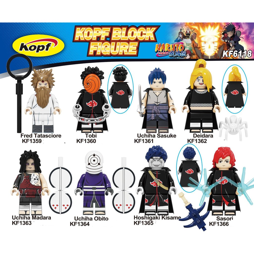 Minifigures Các Mẫu Nhân Vật Trong Hoạt Hình Naruto KF6118 - Tobi, Uchiha Obito ...