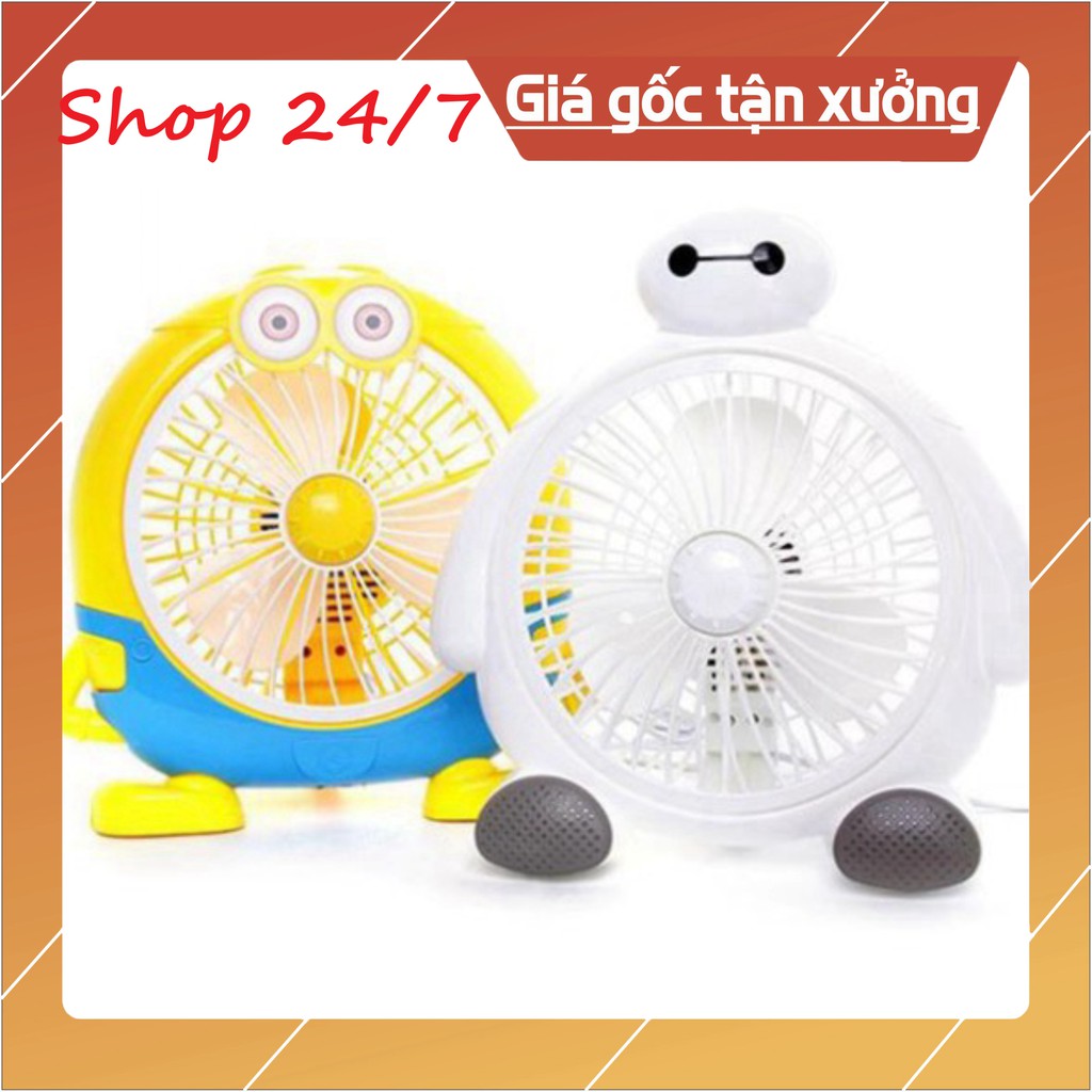 Quạt Mini Để Bàn Cắm Điện Hình Minion Cực Dễ Thương, Thích Hợp Để Bàn Học, Bàn Làm Việc Cho Mùa Hè 2021 - Shop 24/7