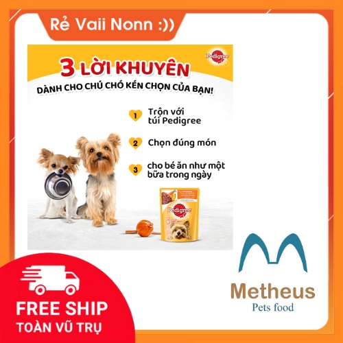 Pate Thức Ăn Mềm Cho Chó Lớn Pedigree Gói 130g - Metheus shop