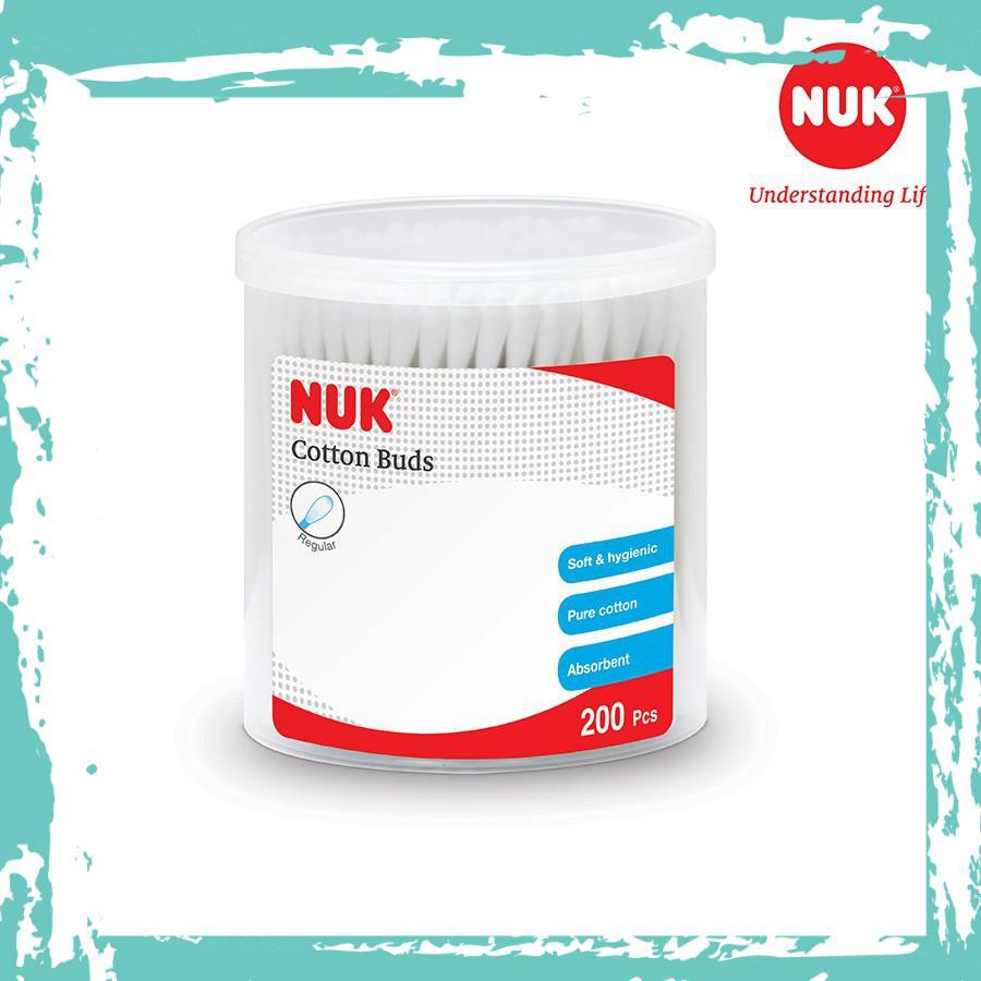 Nhập khẩu Tăm bông cotton sơ sinh NUK Chính hãng