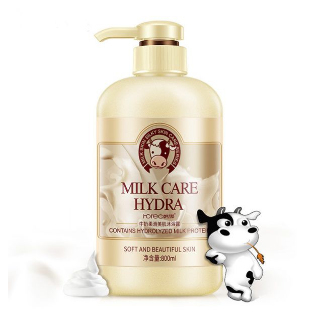 Sữa tắm trắng da con bò MILK CARE HYDRA chai 800ml