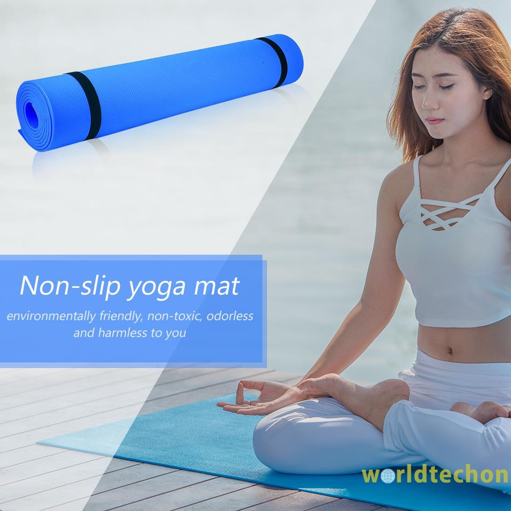READY STOCK 173 X 60 X 0.4cm Non-Slip EVA Yoga Mat Fitness Pilates Gym Exercise Carpet
