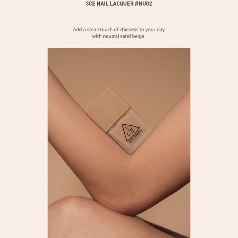 3CE - Nude Nail Lacquer #NU01, #NU02, #NU03 | sơn móng tay màu nude