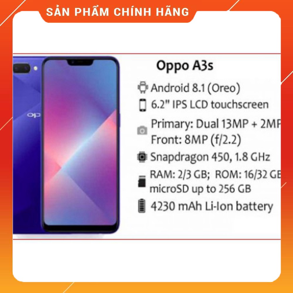 [Hot] Điên thoại OPPO A3S 2GB/16GB BẢO HÀNH 12 THÁNG