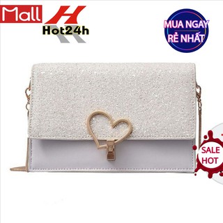 TÚI XÁCH NỮ 💝FREESHIP TỪ 50K💝 TÚI XÁCH NỮ ĐEO CHÉO PHONG CÁCH VINTAGE KHÓA TRÁI TIM DỄ THƯƠNG