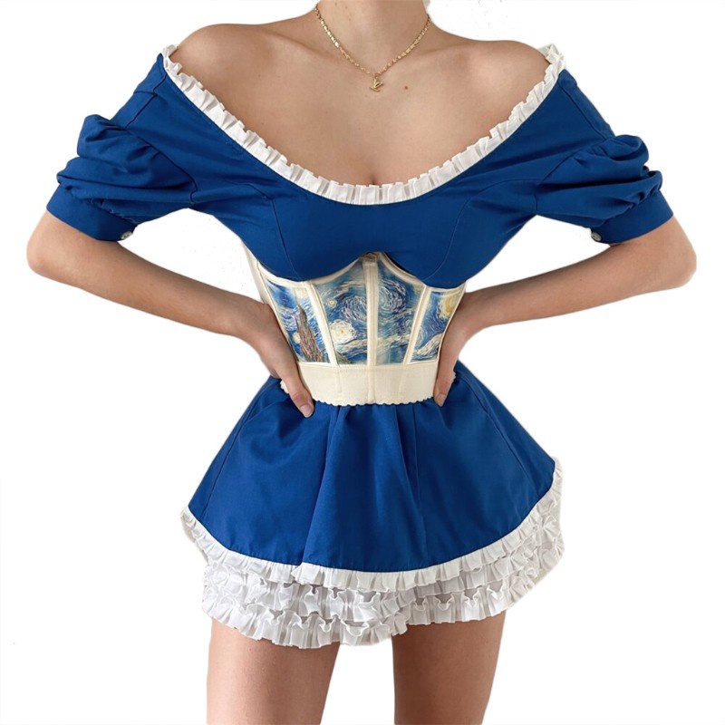 Áo Nịt Ngực Định Hình Eo Phong Cách Vintage Dành Cho Nữ