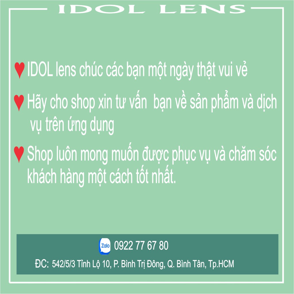 [MỘT MIẾNG] Lens mắt cận trong suốt Maxi Clear Hàn Quốc, hạn dùng 3 tháng