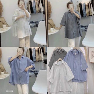 Áo sơ mi sọc oversized