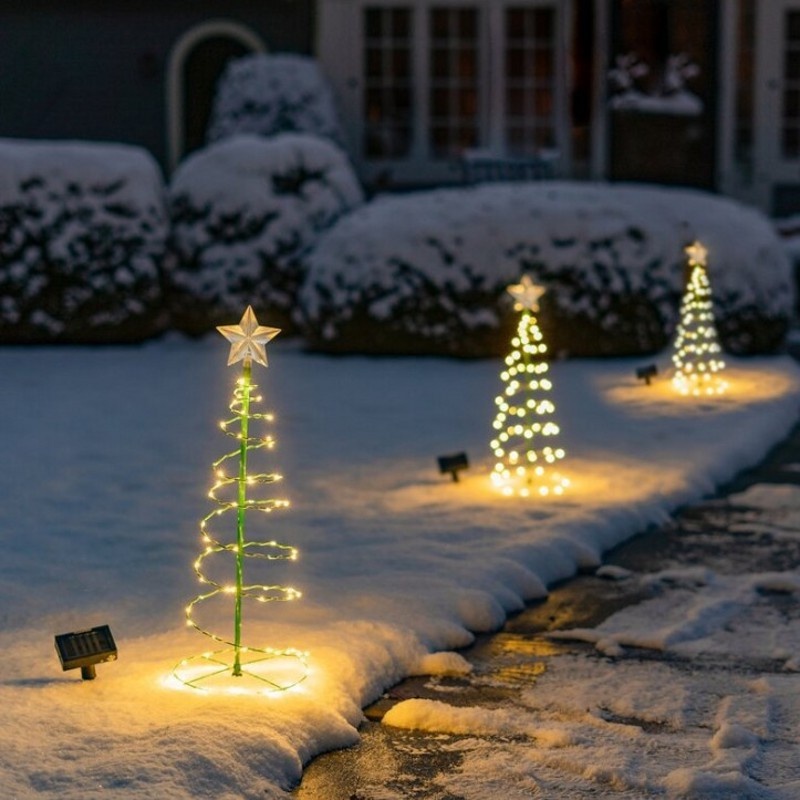 Đèn LED Trang Trí Cây Thông Noel Chống Nước Chạy Năng Lượng Mặt Trời