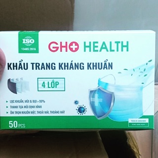 Khẩu trang Y tế 4 lớp GHO Health [ 50 cái/ hộp ]