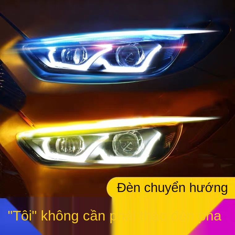 Bắt đầu quét ô tô trang trí chung đèn chạy ban ngày dòng nước siêu mỏng sửa đổi mắt led chống streamer xi nhan