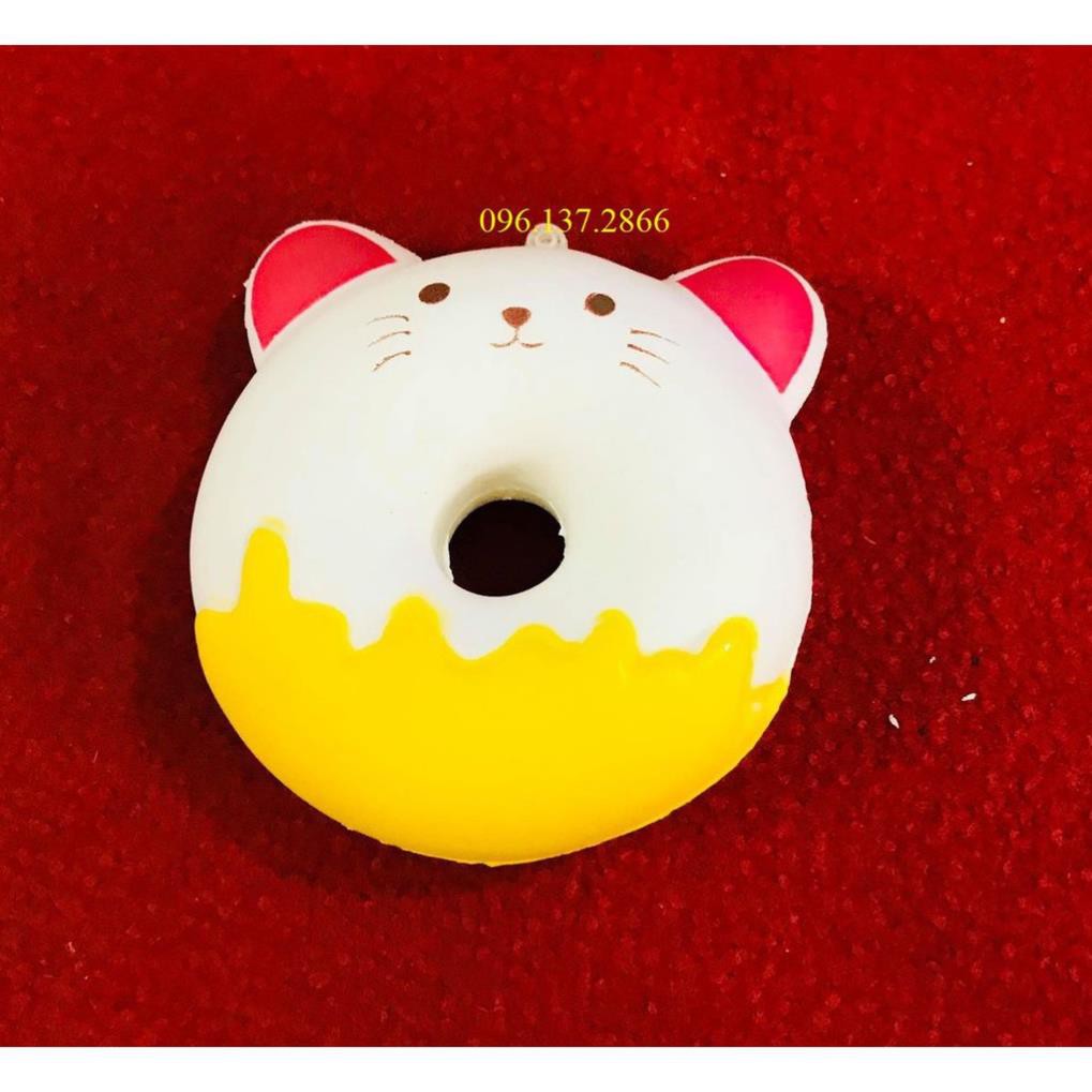 ( BMV) Squishy bánh Donut mèo vàng - kiểu dáng bắt mắt (THV) AA