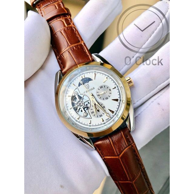 Đồng Hồ Nam Cơ Tự Động Tích Cót TEVISE TVT7 Dây Da Chuẩn Chính Hãng - Tevise < Chính Hãng > - Đồng Hồ Cơ