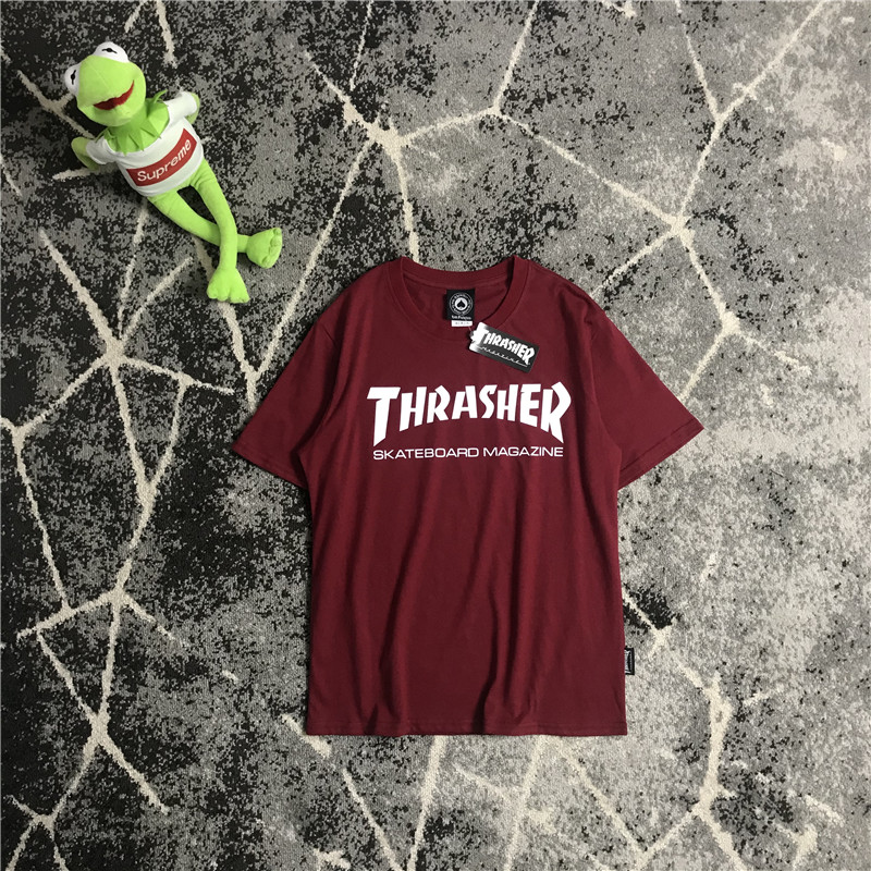 Áo Thun Tay Ngắn In Chữ Thrasher Cá Tính Cho Nam Và Nữ