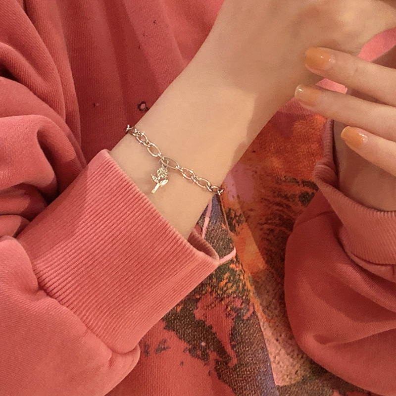 Vòng Tay Phối Dây Xích Thời Trang Hàn Quốc Xinh Xắn Cho Nữ