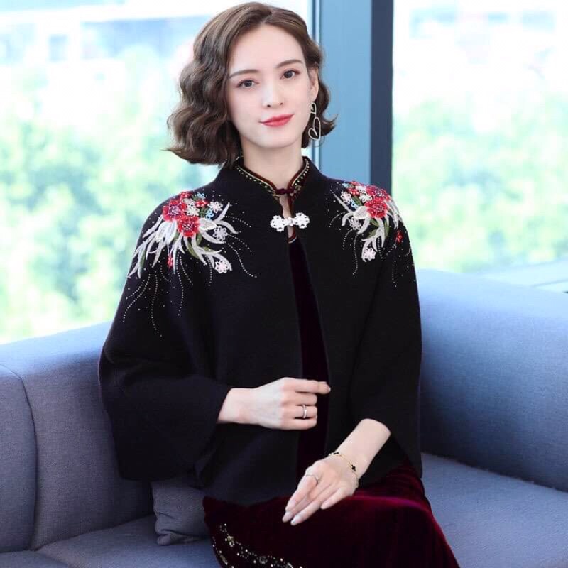 Áo khoác choàng dạ len cao cấp kiểu dáng sang trọng NP2462 | BigBuy360 - bigbuy360.vn