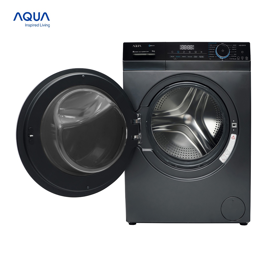 Freeship Toàn Quốc - Máy giặt cửa trước Aqua 9kg AQD-D903G.BK