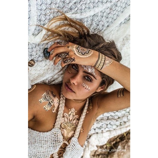 Hình xăm flash tattoo - metallic tattoo