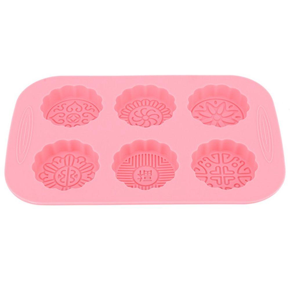 Khuôn Silicone Làm Bánh Trung Thu 6 Ngăn Tiện Dụng