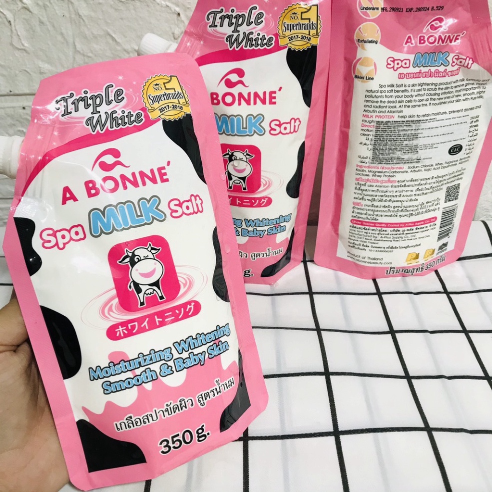 Muối tắm sữa bò tẩy tế bào chết A Bonne Spa Milk Salt 350g Thái Lan