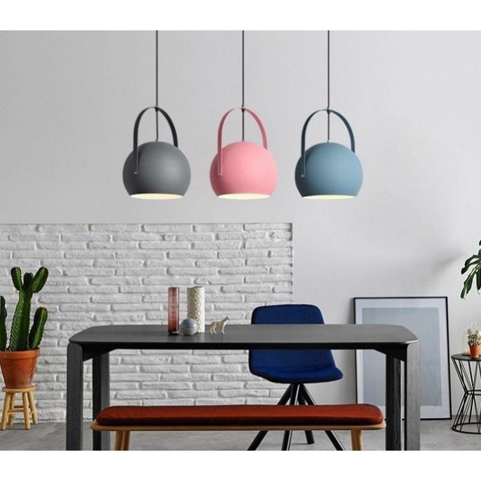 Bộ 3 đèn thả trần chao bát kèm bóng Led búp, Đèn trang trí phòng khách, nhà hàng 3DT2B