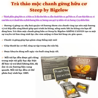 Trà thảo mộc chanh gừng hữu cơ Steep by Bigelow