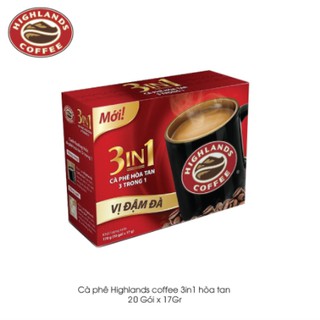 [Mẫu Tết 2022] Cà Phê Highlands Coffee 3in1 Hòa Tan (hộp 20 Gói x 17g/gói)