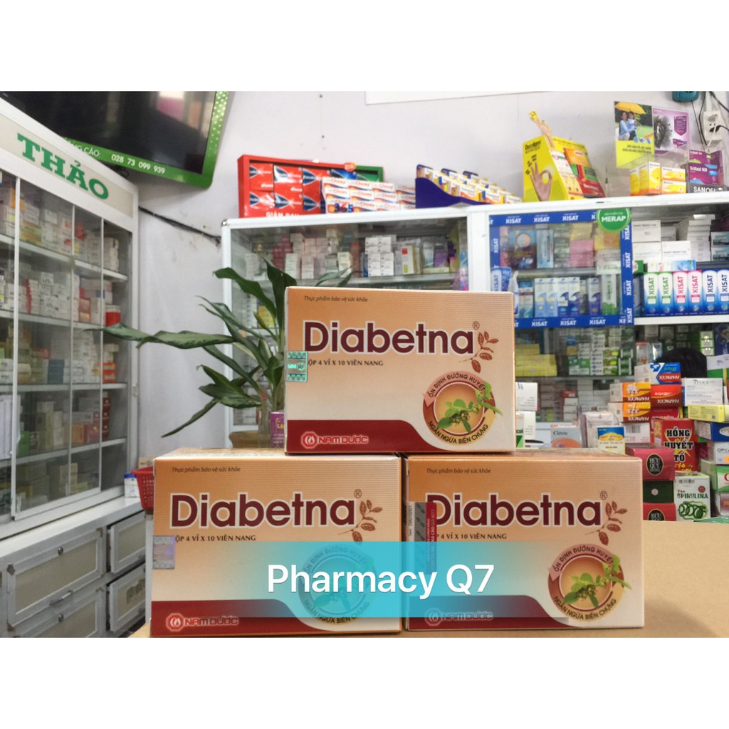 Thực phẩm bảo vệ sức khỏe Diabetna: ổn định đường huyết ,hỗ trợ bệnh tiểu đường Diabetna (Hộp 40 viên)