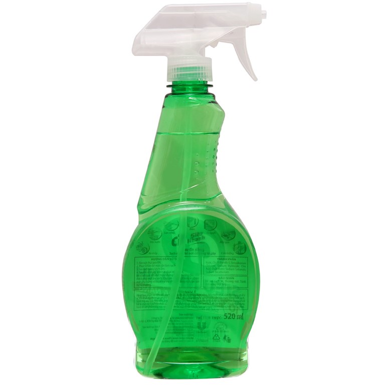 Nước lau đa năng Cif 520ml chai xanh lá MẪU MỚI SUNLIGHT