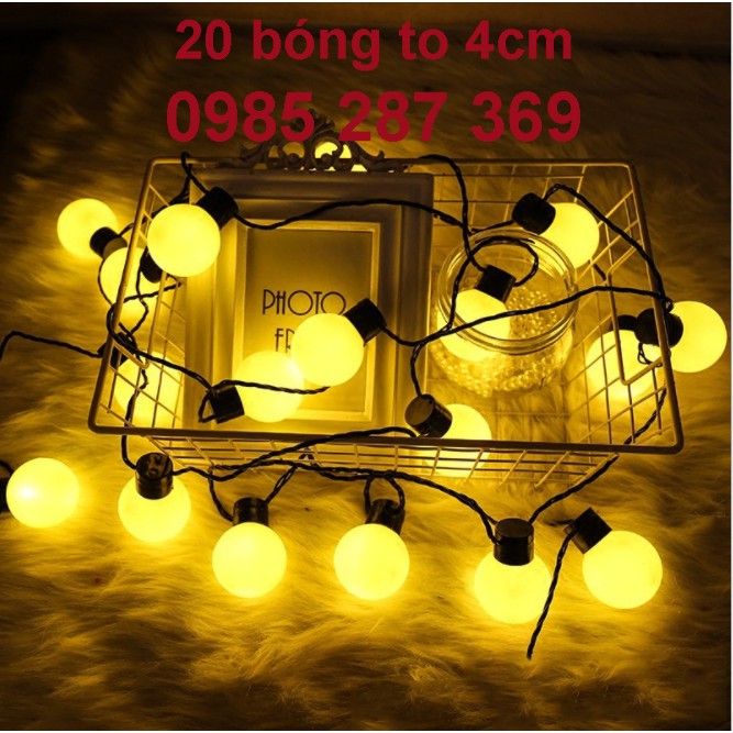 Dây Bóng Đèn Led Trang Trí Sân Vườn, Ngoài Trời, Phòng Ngủ Bóng To 4cm, Đèn Trang Trí