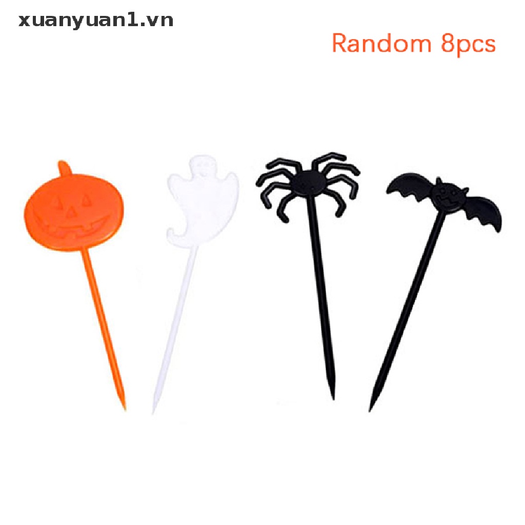 Nĩa Ăn Trái Cây Hình Hoạt Hình Phong Cách Halloween Xinh Xắn