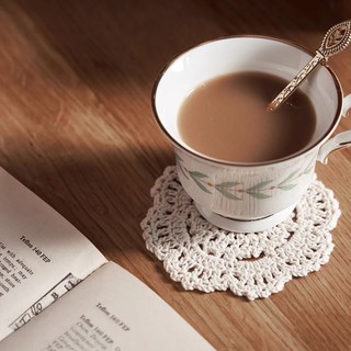 Lót ly dệt thổ cẩm EVELYN HL003 đan thủ công, phong cách vintage sang trọng, tinh tế