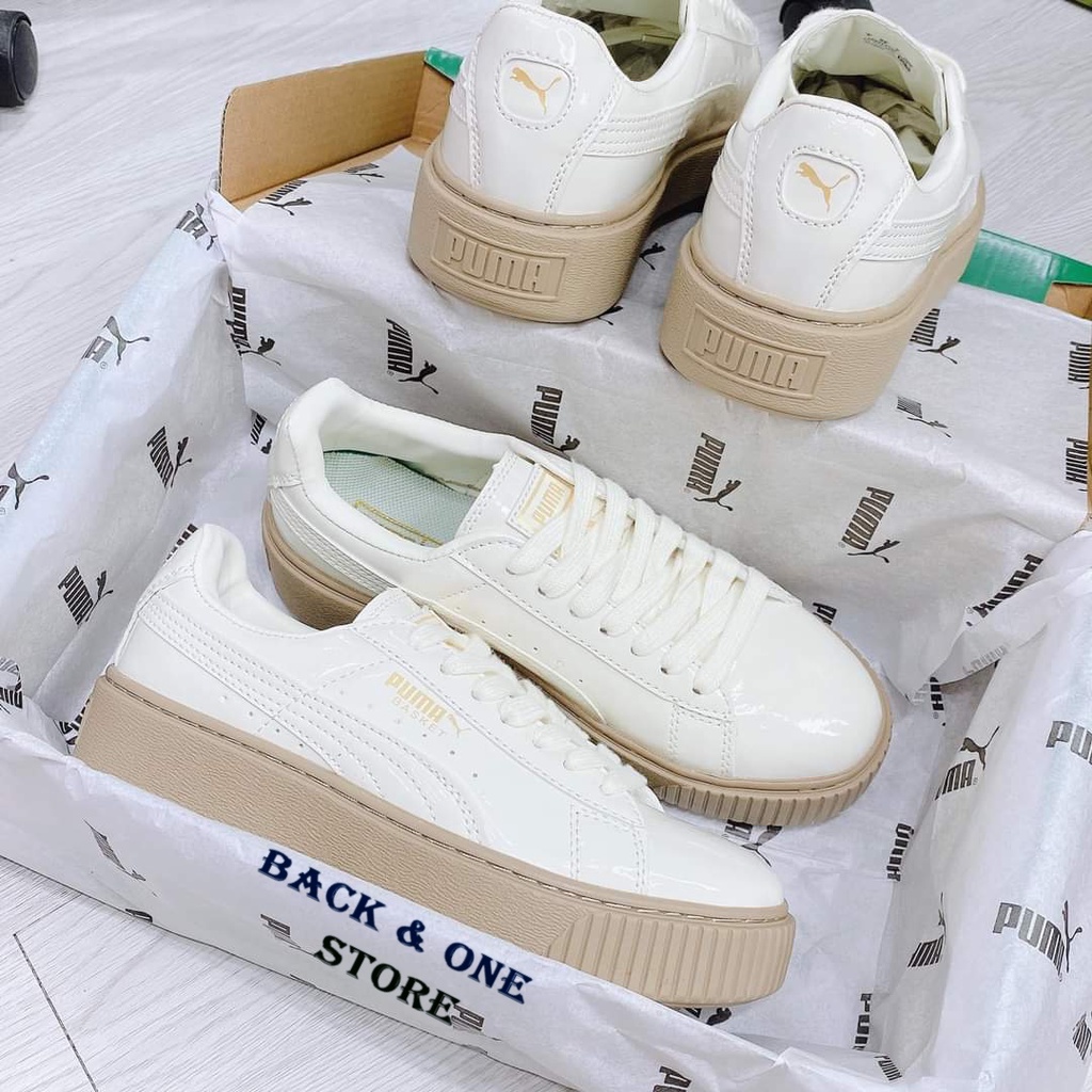 Giày thể thao Sneakers, Giày 𝐏𝐮𝐦𝐚 nữ,𝐏𝐮𝐦𝐚 đế nâu da bóng. | BigBuy360 - bigbuy360.vn