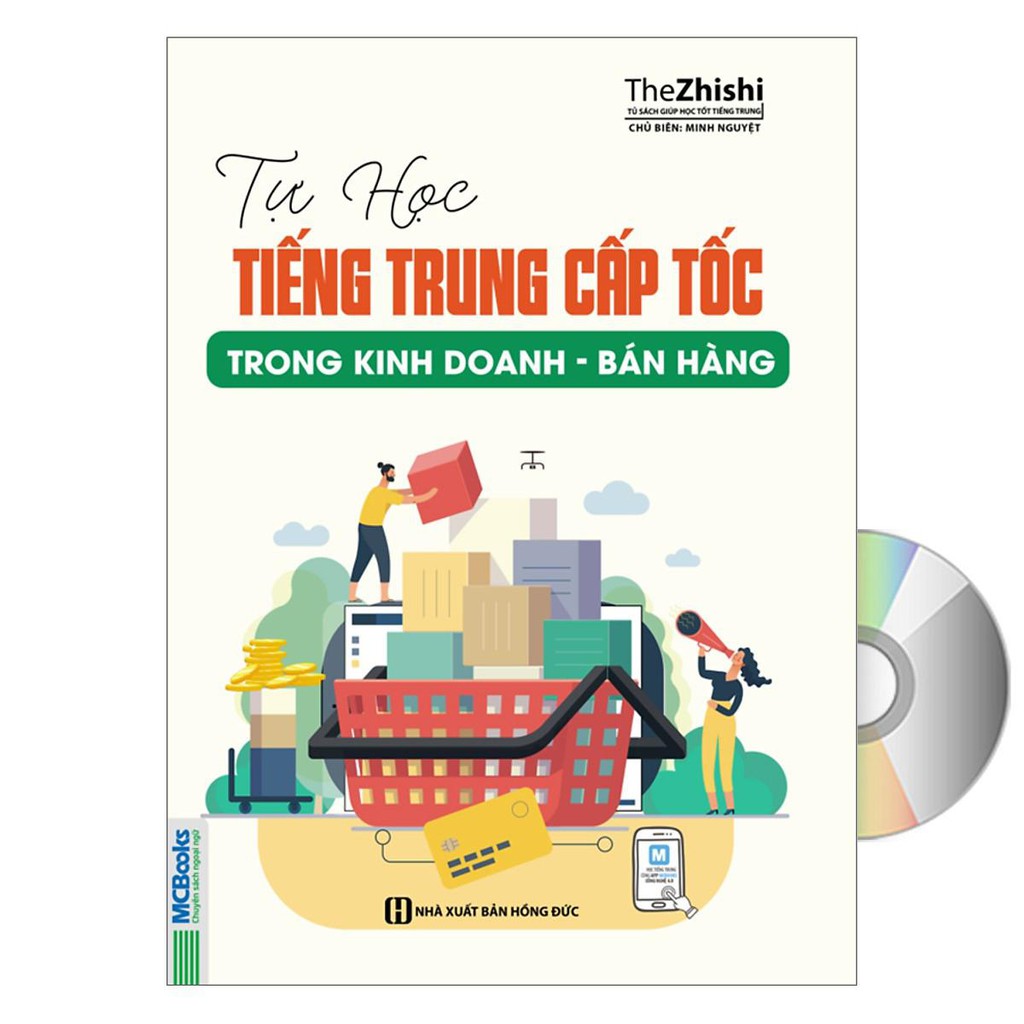 Sách - Tự học tiếng Trung cấp tốc trong kinh doanh – bán hàng + DVD quà tặng