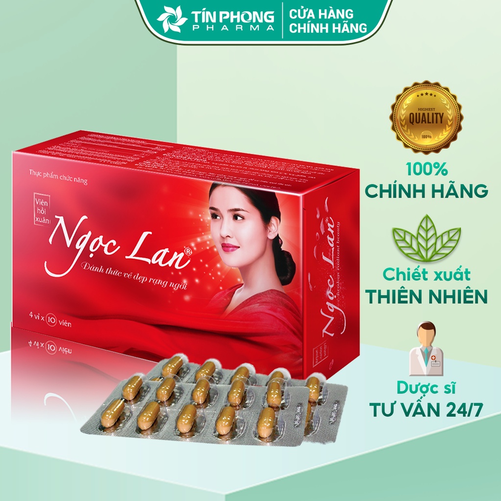 Viên Uống Hồi Xuân Ngọc Lan Cải Thiện Thiếu Hụt Nội Tiết Tố Nữ Làm Đẹp Da Chậm Quá Trình Lão Hóa Hộp 40 Viên TTP004