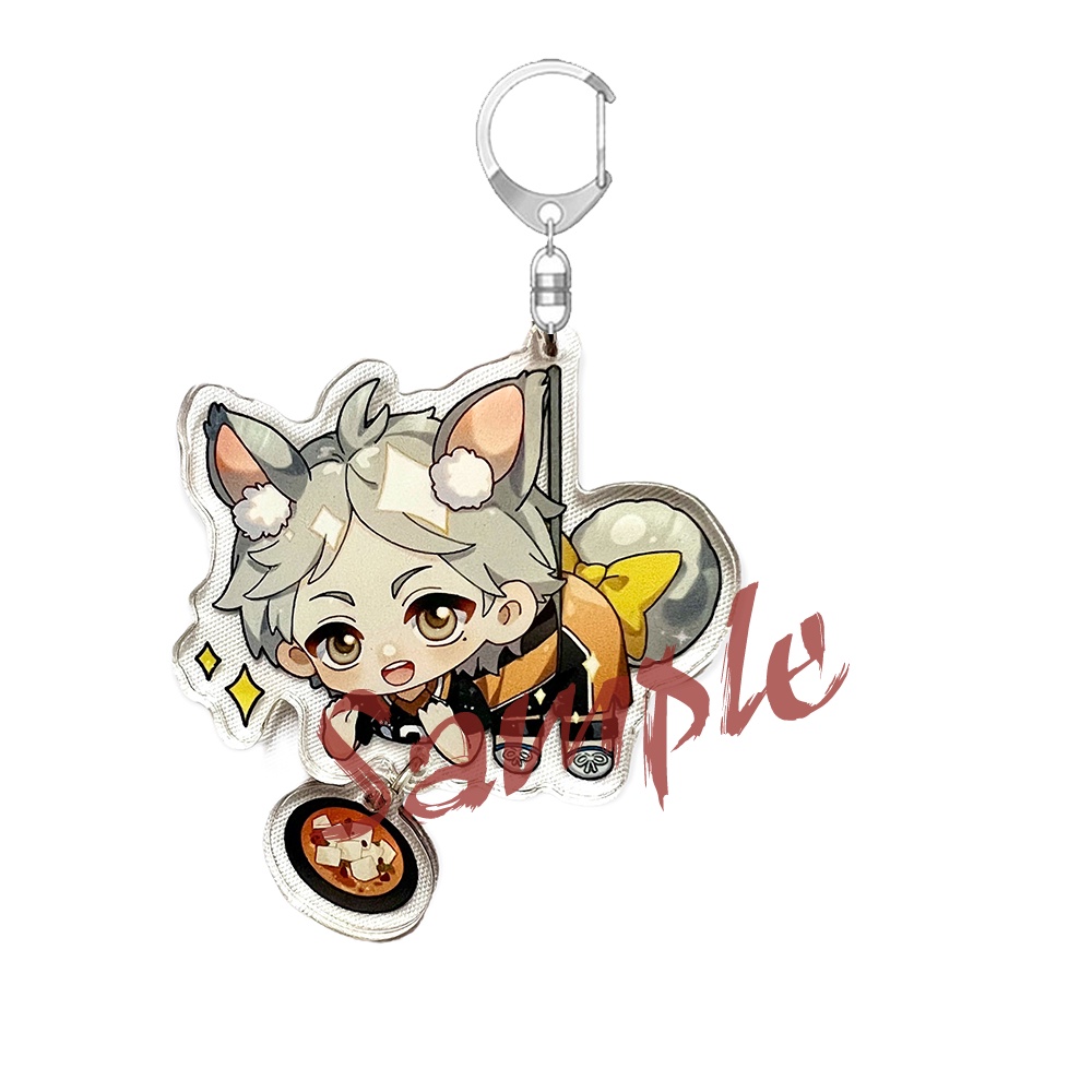 ( TAI THÚ ) Móc khóa HAIKYUU!! ver TREO VUA BÓNG CHUYỀN anime chibi mica trong acrylic xinh xắn độc đáo
