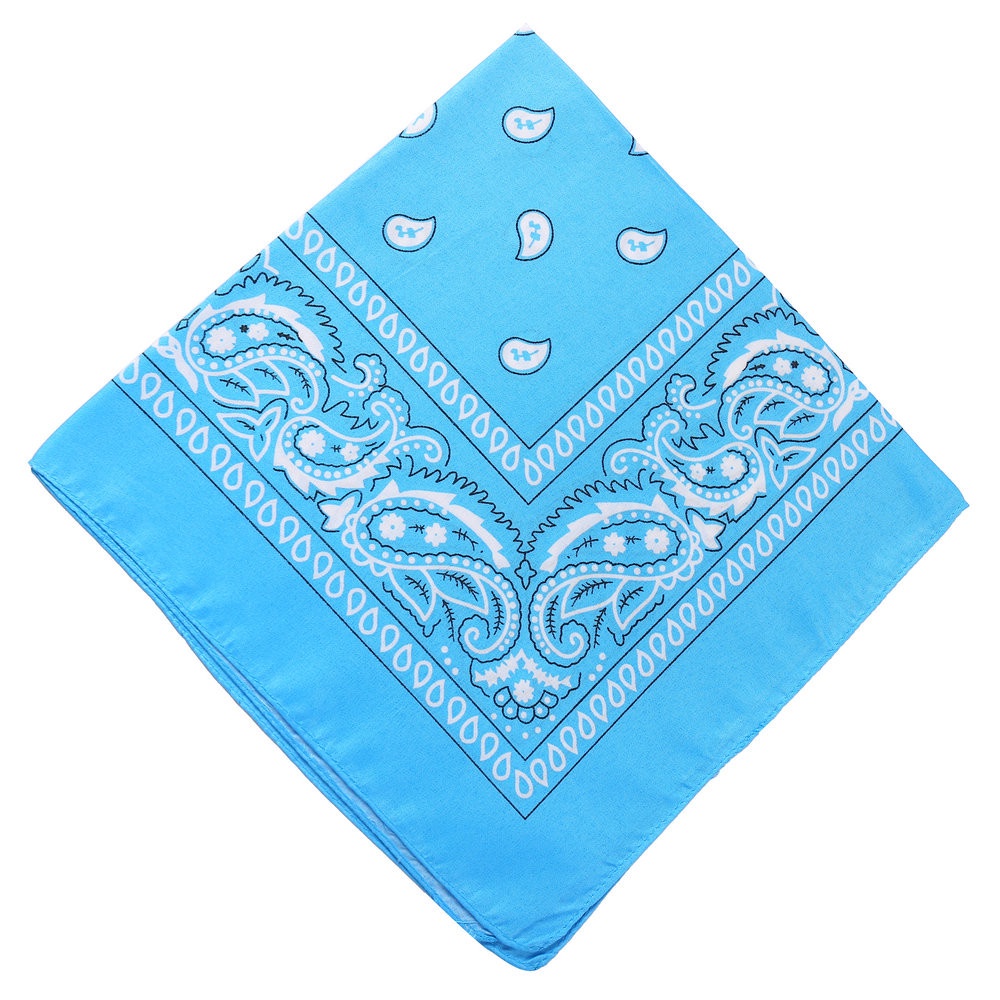 Khăn bandana hiphop turban nam nữ màu xanh da trời iLita
