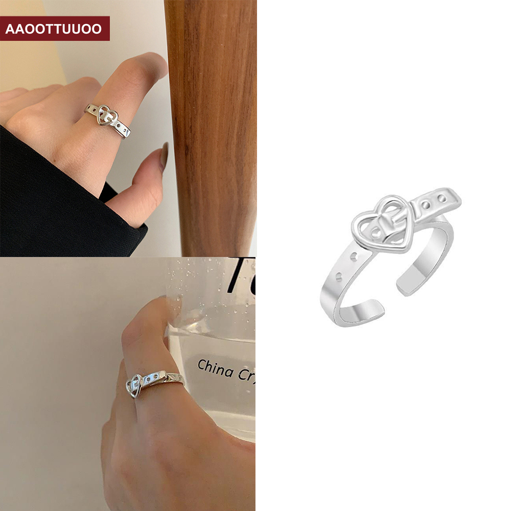 Nhẫn hở mặt trái tim xinh xắn cho nữ