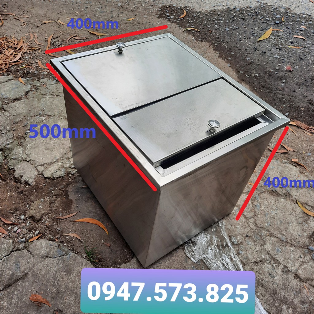 Thùng Đá inox 500x400x450 | Cung cấp các loại thùng đá inox âm bàn giá rẻ