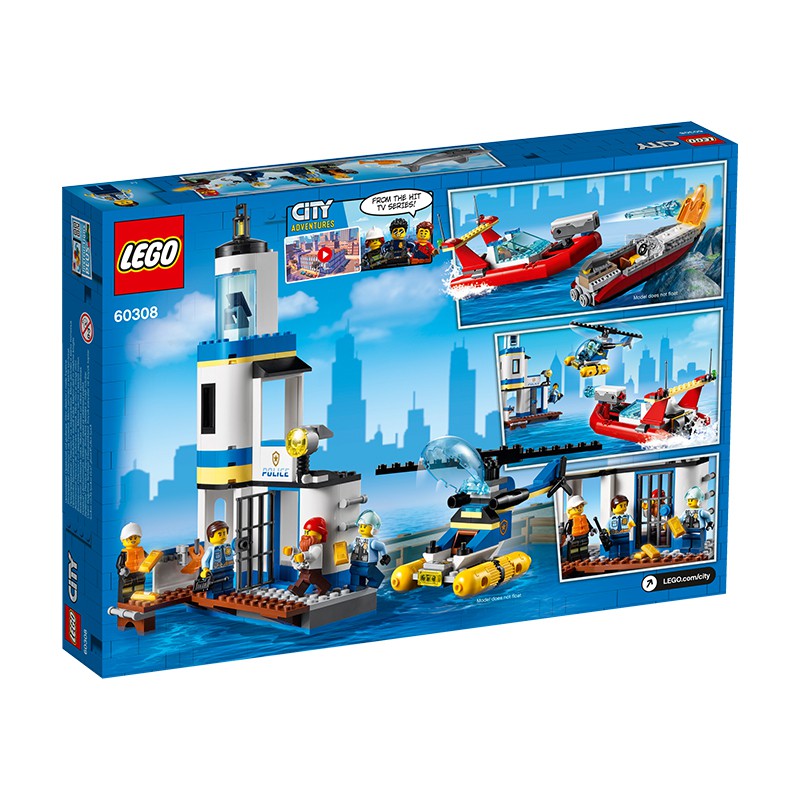 Đồ Chơi LEGO Trạm Cảnh Sát Tuần Tra  & Cứu Hỏa Biển 60308