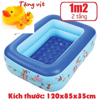 Bể bơi phao bơi cho bé 1m2 - 2 tầng