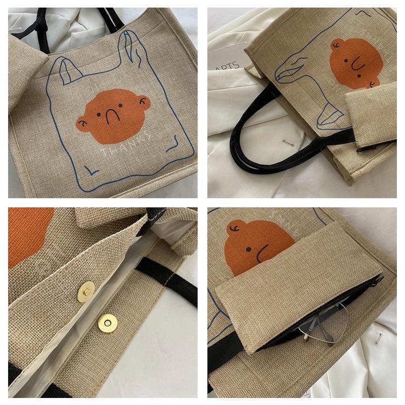 Túi Xách Tay Chất Liệu Canvas Phong Cách Hàn Quốc Chất Lượng Cao NB00084 2022