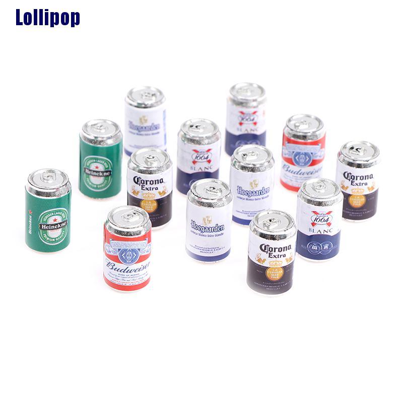 Set 4 Mô Hình Lon Nước Mini Trang Trí Nhà Búp Bê Dễ Thương